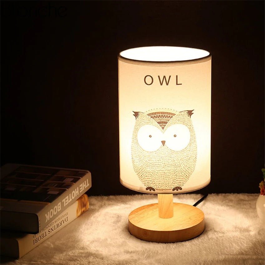 Lampe de chevet Bois Animaux - Collection Nature Chic