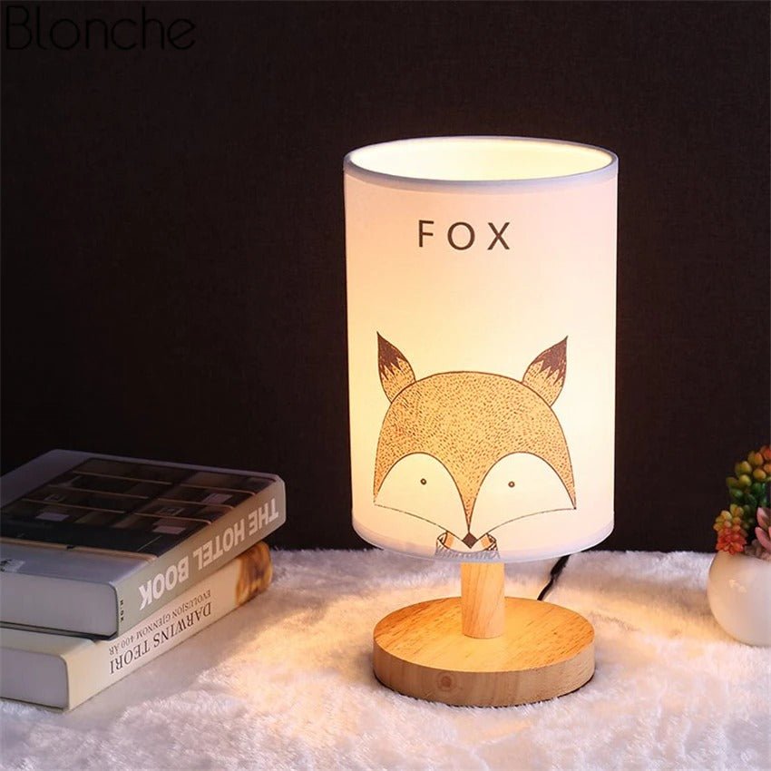 Lampe de chevet Bois Animaux - Collection Nature Chic