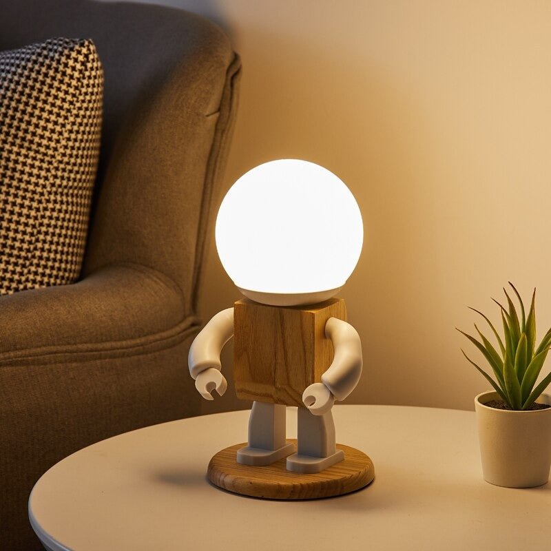 Lampe de chevet Bois Humanoïde - Élégance Naturelle