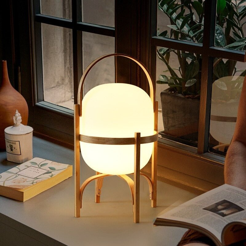 Lampe de chevet en Bois Japonais