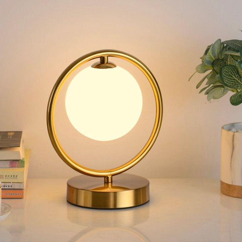 Lampe de chevet Boule Luxe en Métal Doré