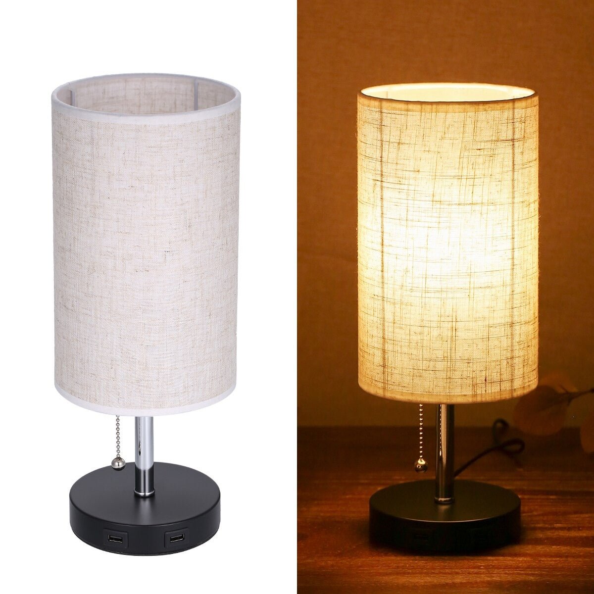 Lampe de chevet avec Chargeur Style Scandinave