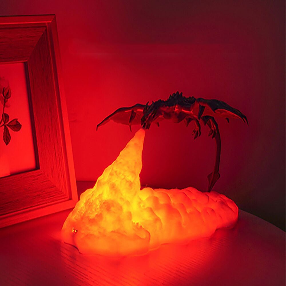 Lampe de chevet pour Enfant : Dragon cracheur de feu