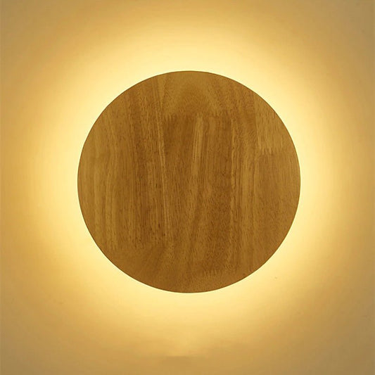 Lampe de chevet Murale en Bois Circulaire