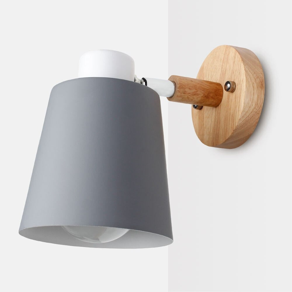 Lampe de chevet Murale Moderne en Bois Naturel